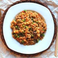 Permalink to: Egg and Veggie Fried Rice Fried rice top view thumb