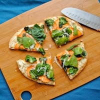 Permalink to: Sweet Potato, Spinach, and Ricotta Pita Pizzas and A GIVEAWAY! sweet potato pizza thumb