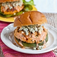 Permalink to: Buffalo Blue Cheese Chicken Burgers chicken burgers thumb