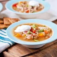 Permalink to: Slow Cooker White Chicken Chili #SundaySupper chicken chili thumb