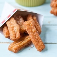 Permalink to: Cinnamon Sugar Churros and Chocolate Sauce #SundaySupper churros thumb