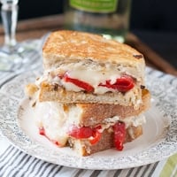 Permalink to: Roasted Red Pepper, Feta, and Olive Grilled Cheese #SundaySupper mediterranean-grilled-cheese-thumb