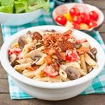 Permalink to: Easy Creamy Italian Pasta (with bacon, mushrooms, and cherry tomato) easy-italian-pasta-recipe-thumb